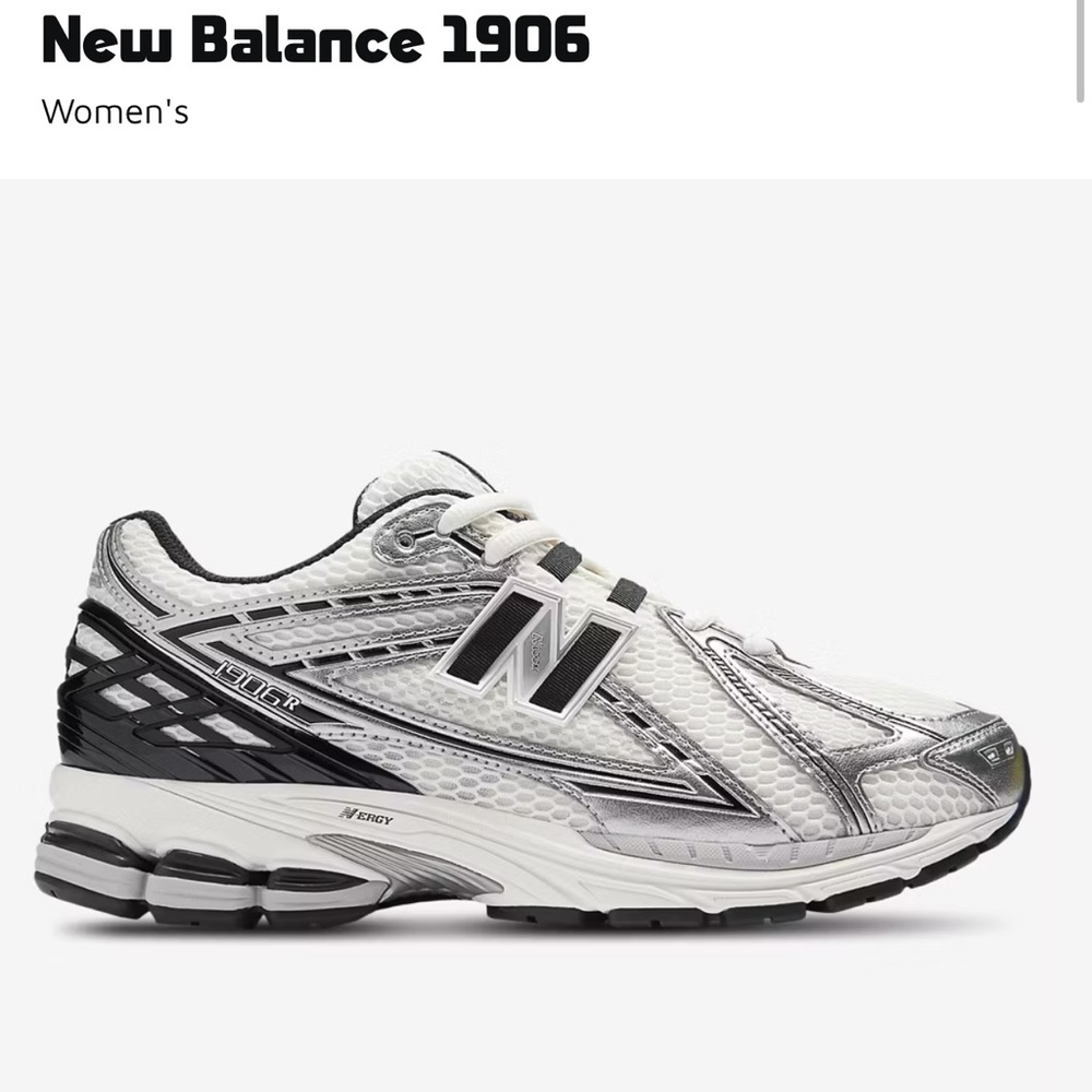 New Balance Women's White, Silver & Black 1906 Running Sneakers